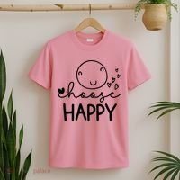 Choose Happy Cute Smile Face T-Shirt thumb 2