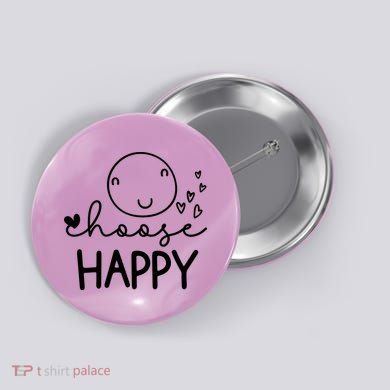 Choose Happy Cute Smile Face Button