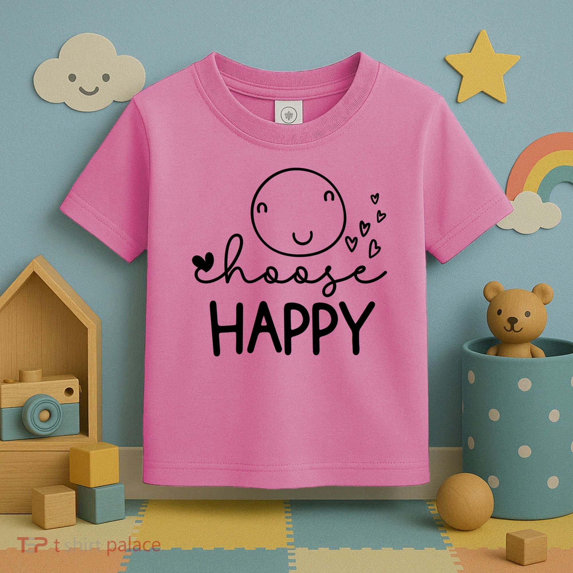 Choose Happy Cute Smile Face Toddler T-Shirt