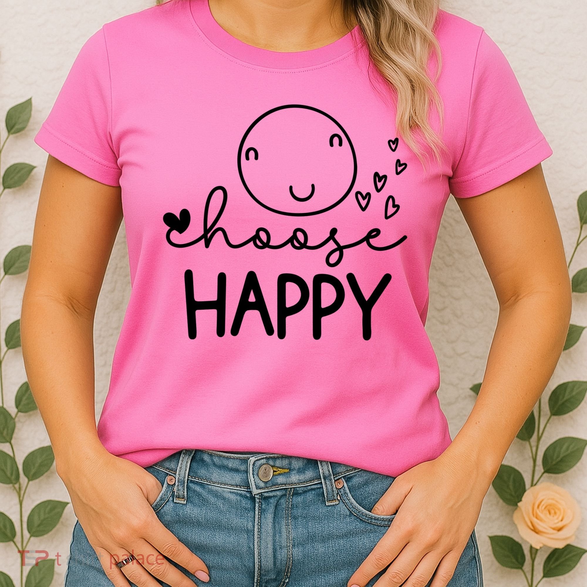 Choose Happy Cute Smile Face Women's T-Shirt
