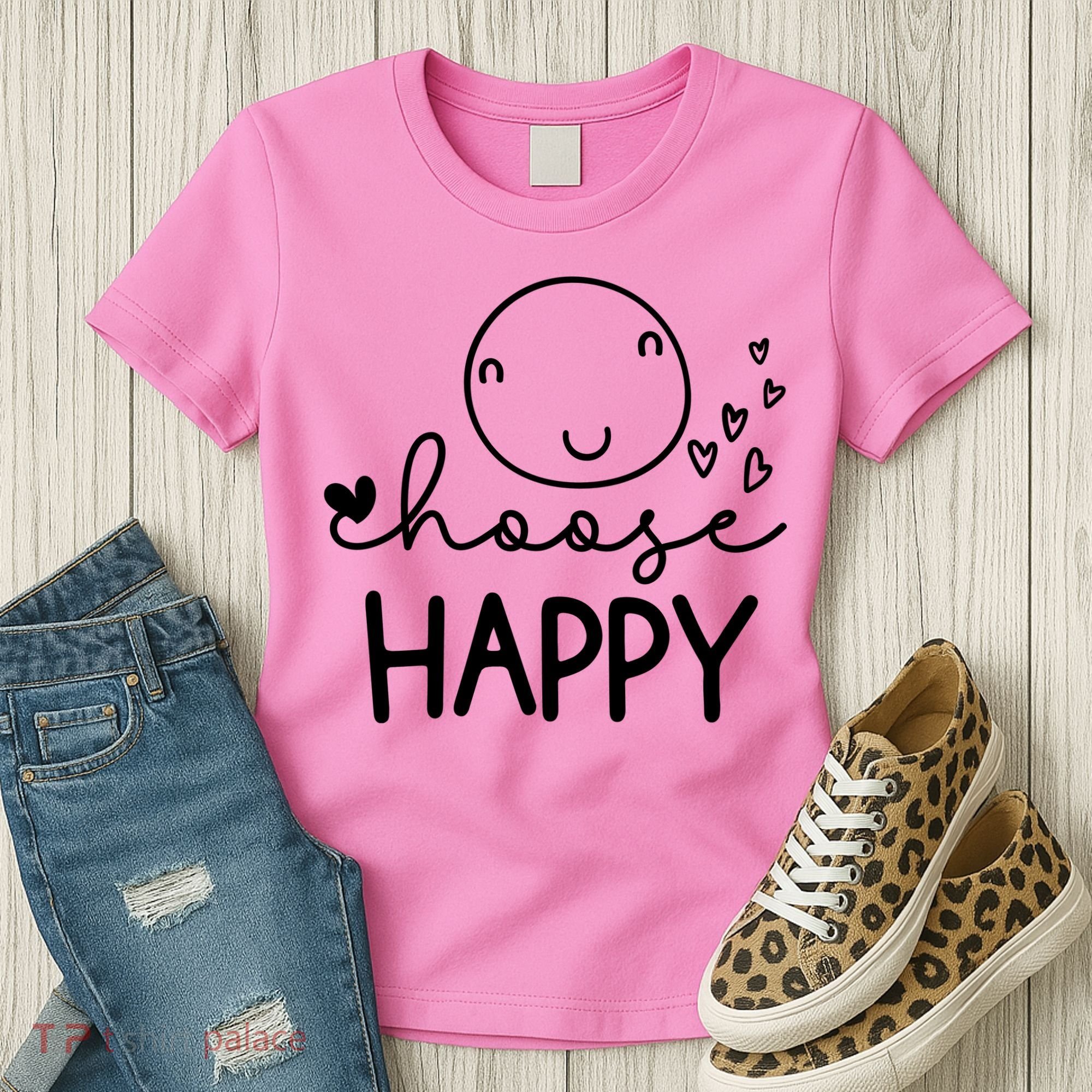 Choose Happy Cute Smile Face Women's T-Shirt