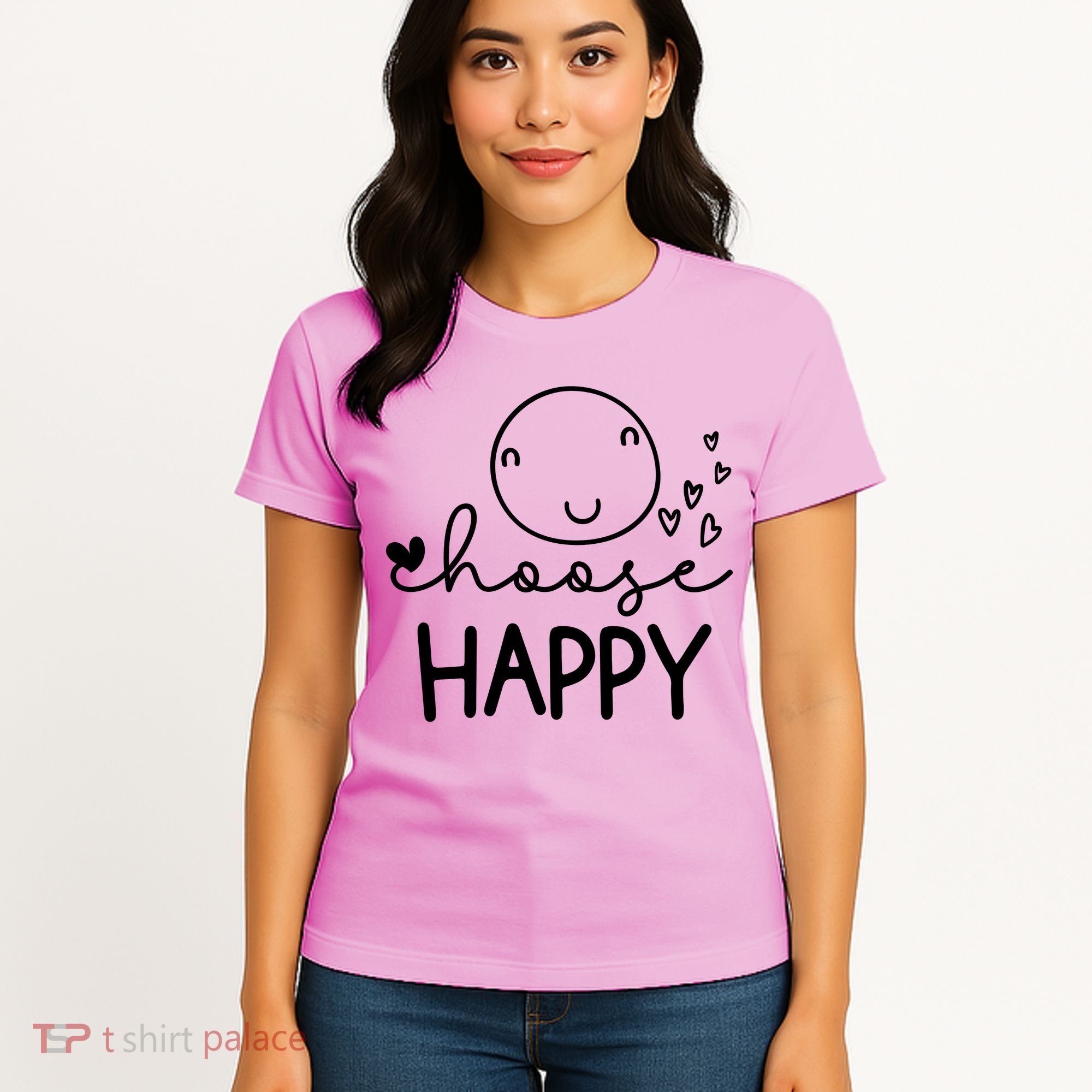 Choose Happy Cute Smile Face Women's T-Shirt