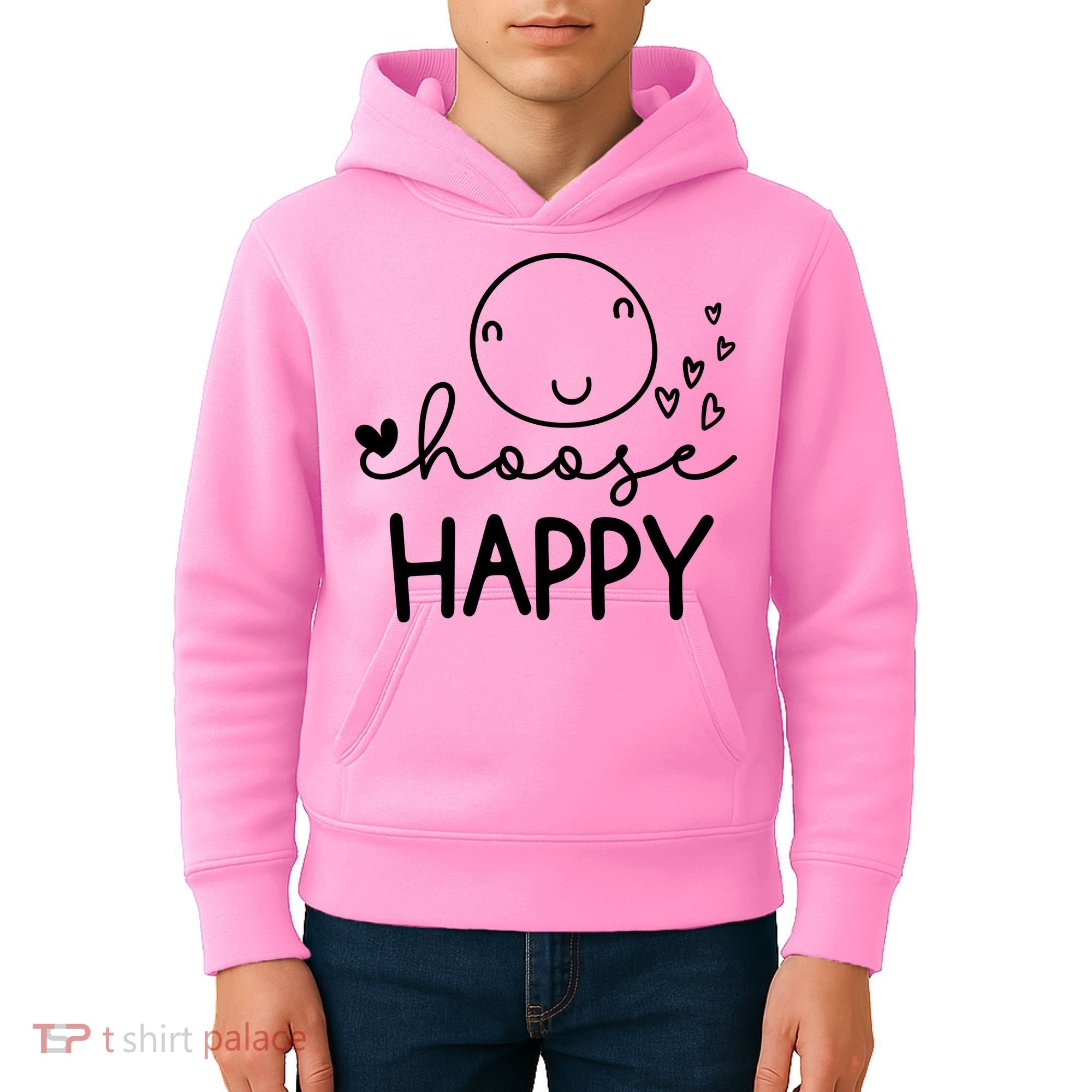 Choose Happy Cute Smile Face Kids Hoodie
