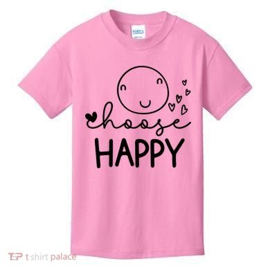 Choose Happy Cute Smile Face Kids T-Shirt