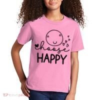 Choose Happy Cute Smile Face Kids T-Shirt thumb 2