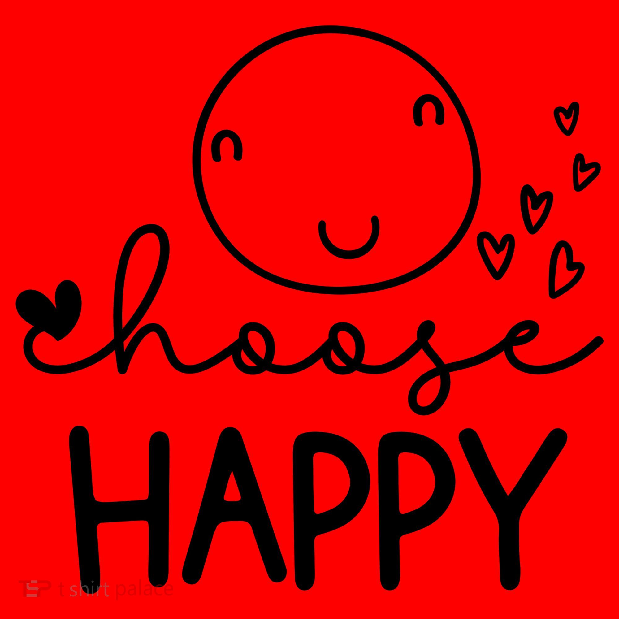 Choose Happy Cute Smile Face Santa Hat