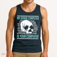 Cyber Hacker Computer Security Expert Cybersecurity Tank Top thumb 3