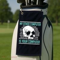 Cyber Hacker Computer Security Expert Cybersecurity Golf Towel thumb 2