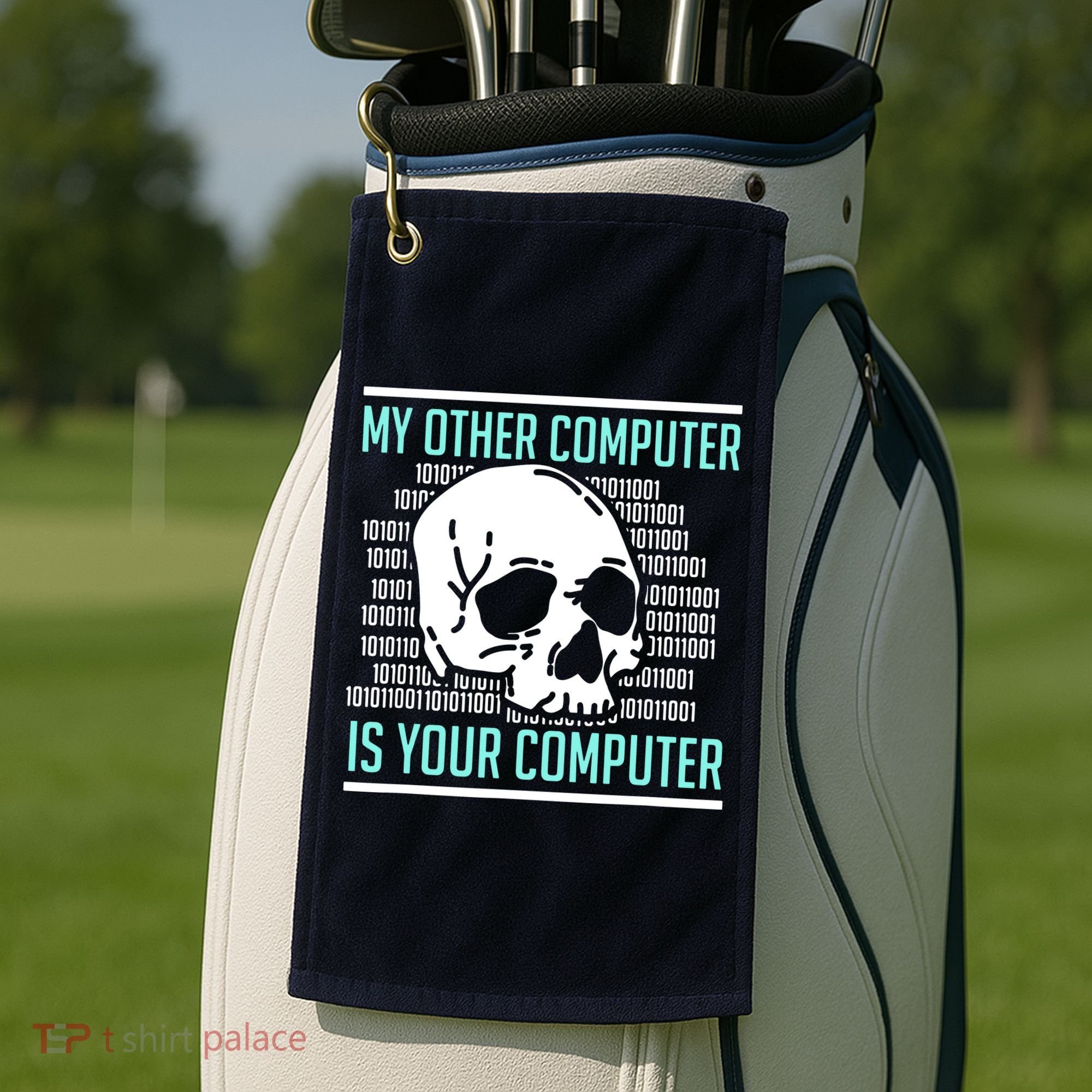 Cyber Hacker Computer Security Expert Cybersecurity Golf Towel