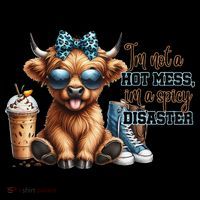 Cute Highland Cow IM Not A Hot Mess Im A Spicy Disaster Coffee Mug thumb 5