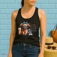 Cute Highland Cow IM Not A Hot Mess Im A Spicy Disaster Women's Tank Top thumb 2