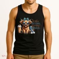 Cute Highland Cow IM Not A Hot Mess Im A Spicy Disaster Tank Top thumb 3