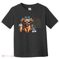 Cute Highland Cow IM Not A Hot Mess Im A Spicy Disaster Toddler T-Shirt thumb 0