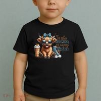 Cute Highland Cow IM Not A Hot Mess Im A Spicy Disaster Toddler T-Shirt thumb 2