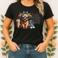 Cute Highland Cow IM Not A Hot Mess Im A Spicy Disaster Women's T-Shirt thumb 2