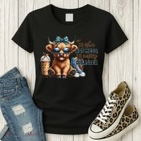 Cute Highland Cow IM Not A Hot Mess Im A Spicy Disaster Women's T-Shirt thumb 3