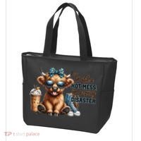 Cute Highland Cow IM Not A Hot Mess Im A Spicy Disaster Tote Bag thumb 3