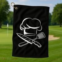 Chef Hat Culinary Sous Chef Cuisine Kitchen Chief Cook Tools Golf Towel thumb 1