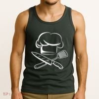 Chef Hat Culinary Sous Chef Cuisine Kitchen Chief Cook Tools Tank Top thumb 3