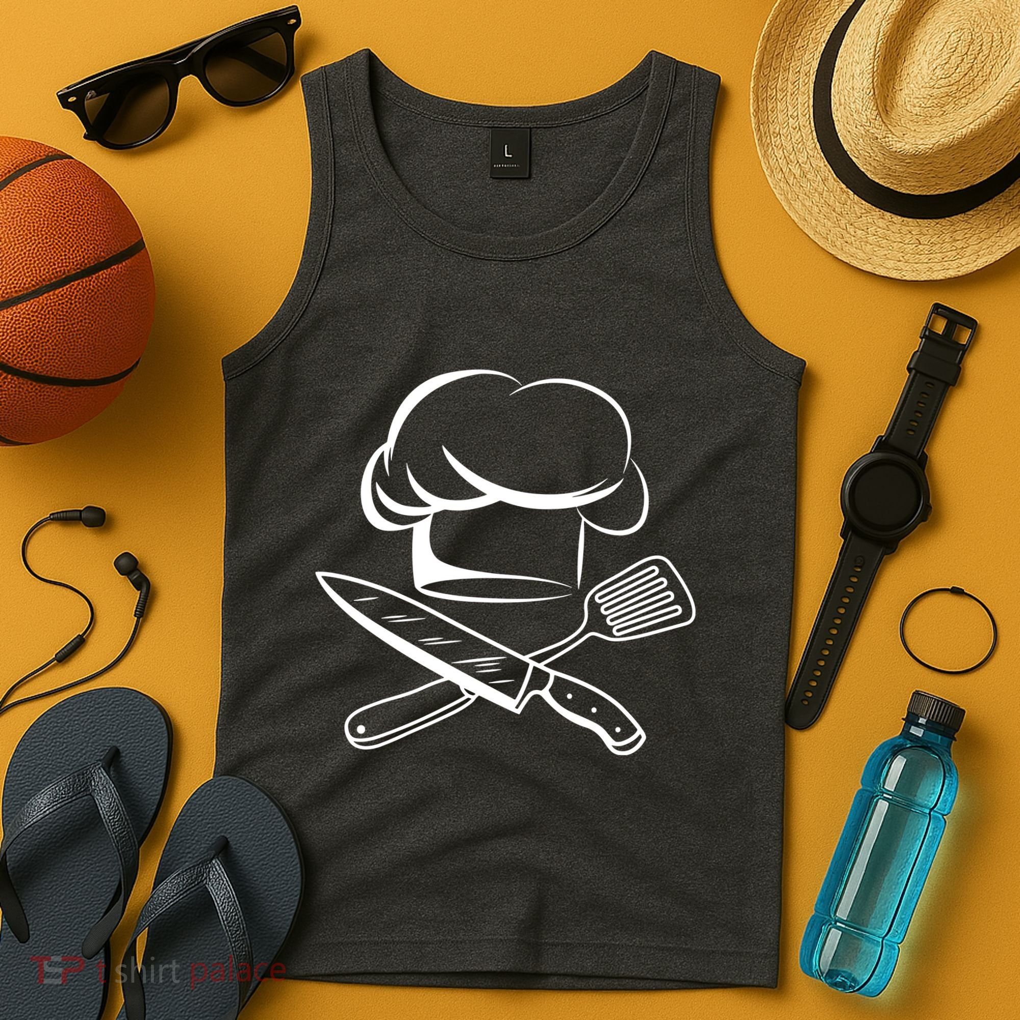 Chef Hat Culinary Sous Chef Cuisine Kitchen Chief Cook Tools Tank Top