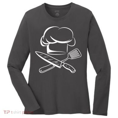 Chef Hat Culinary Sous Chef Cuisine Kitchen Chief Cook Tools Women's Long Sleeve Shirt