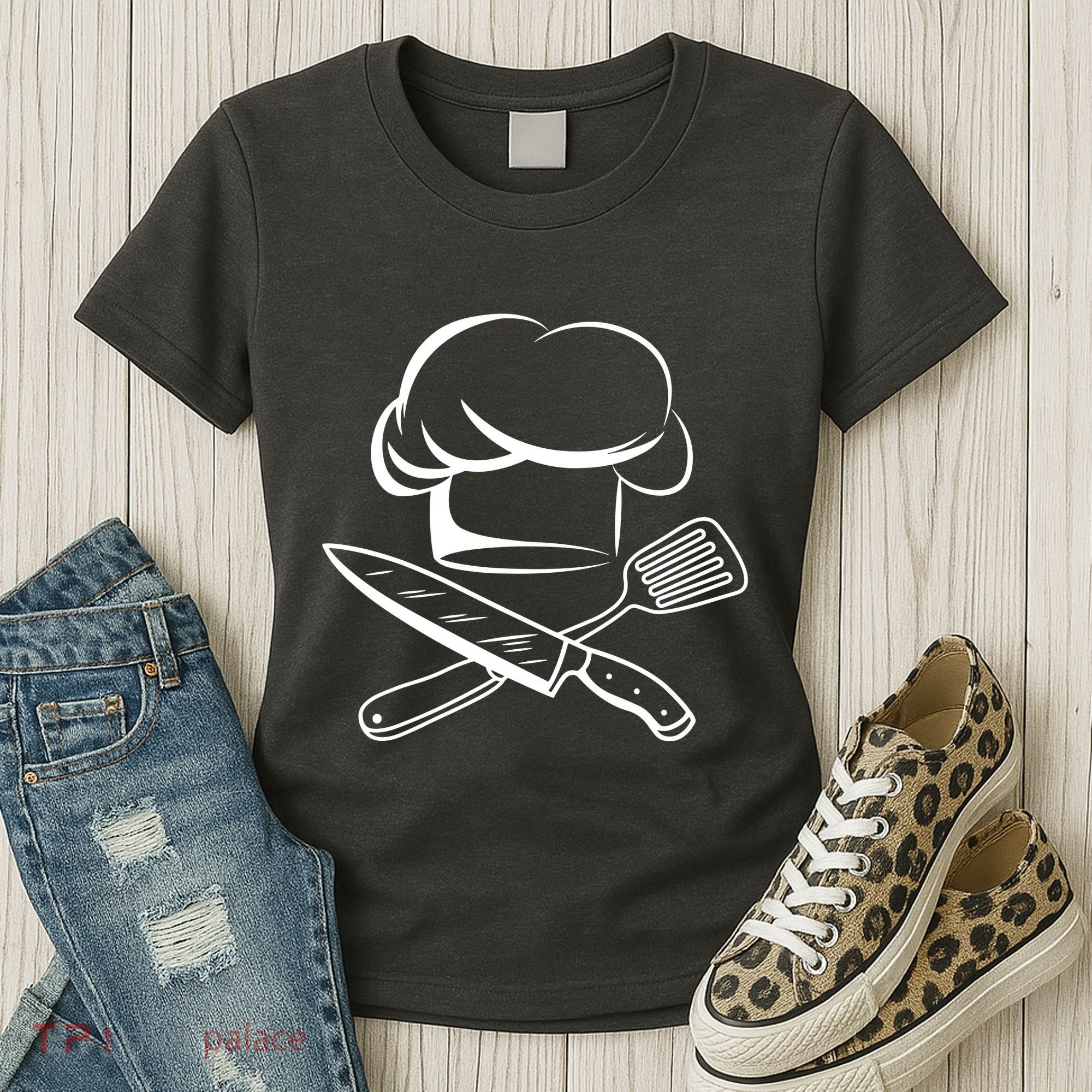 Chef Hat Culinary Sous Chef Cuisine Kitchen Chief Cook Tools Women's T-Shirt