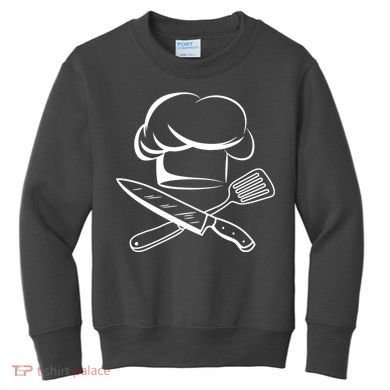 Chef Hat Culinary Sous Chef Cuisine Kitchen Chief Cook Tools Kids Sweatshirt