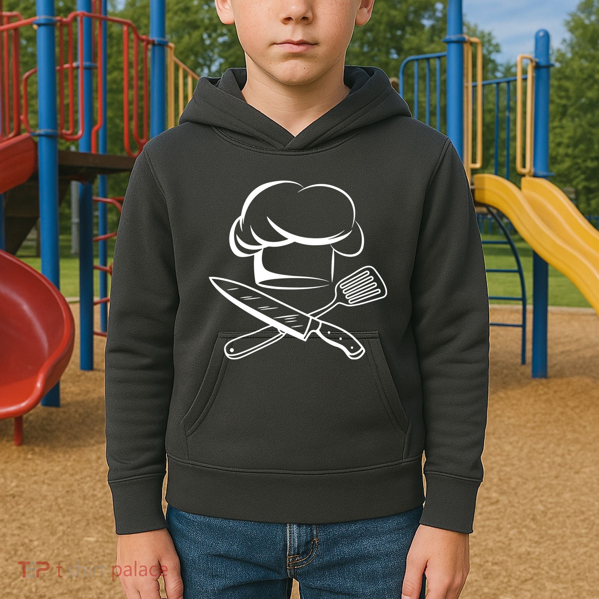 Chef Hat Culinary Sous Chef Cuisine Kitchen Chief Cook Tools Kids Hoodie