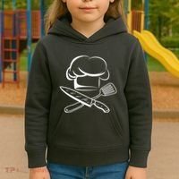 Chef Hat Culinary Sous Chef Cuisine Kitchen Chief Cook Tools Kids Hoodie thumb 3