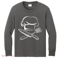 Chef Hat Culinary Sous Chef Cuisine Kitchen Chief Cook Tools Kids Long Sleeve Shirt thumb 0