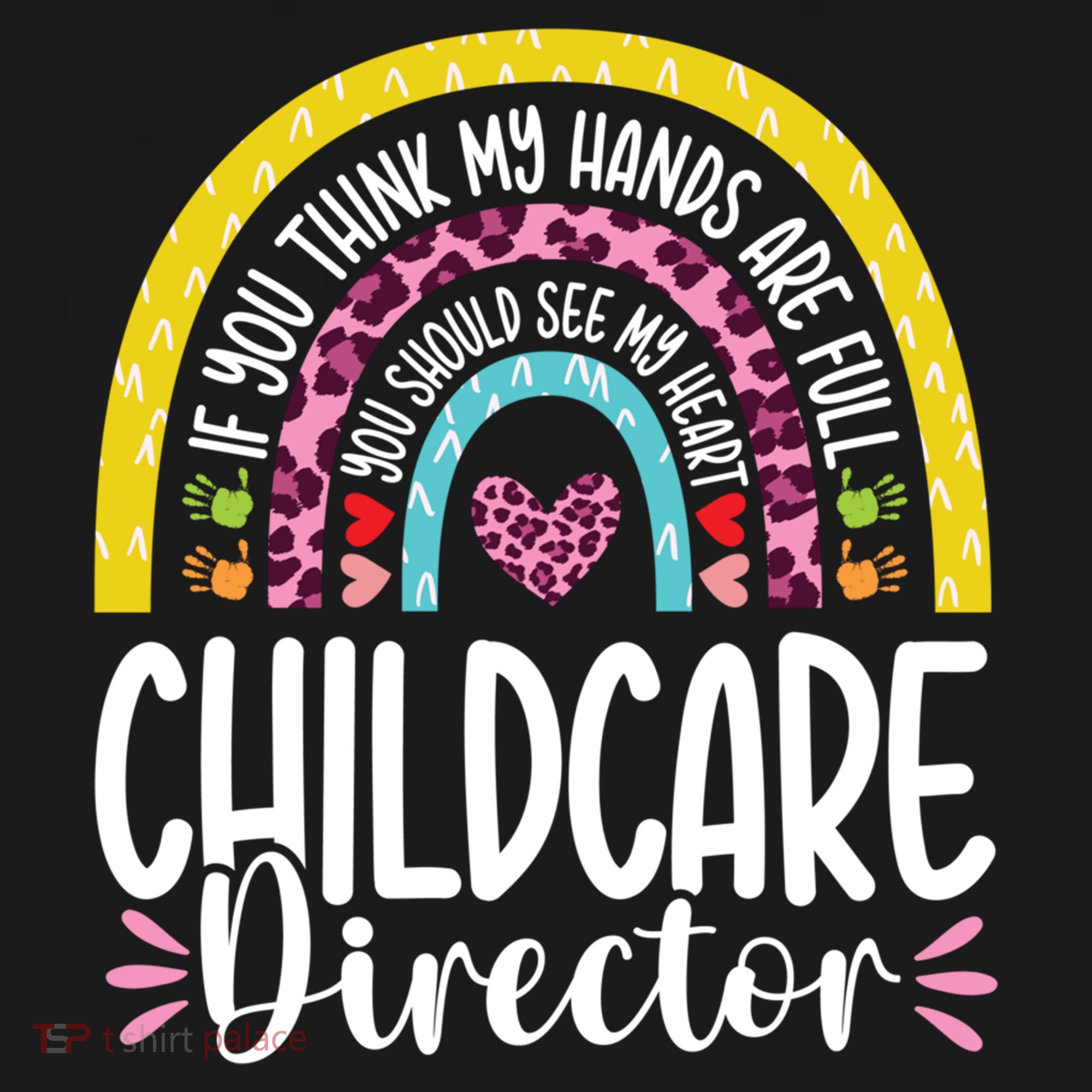 Cute Heart Care Director Daycare Teacher Appreciation Cute Gift Women's Hoodie