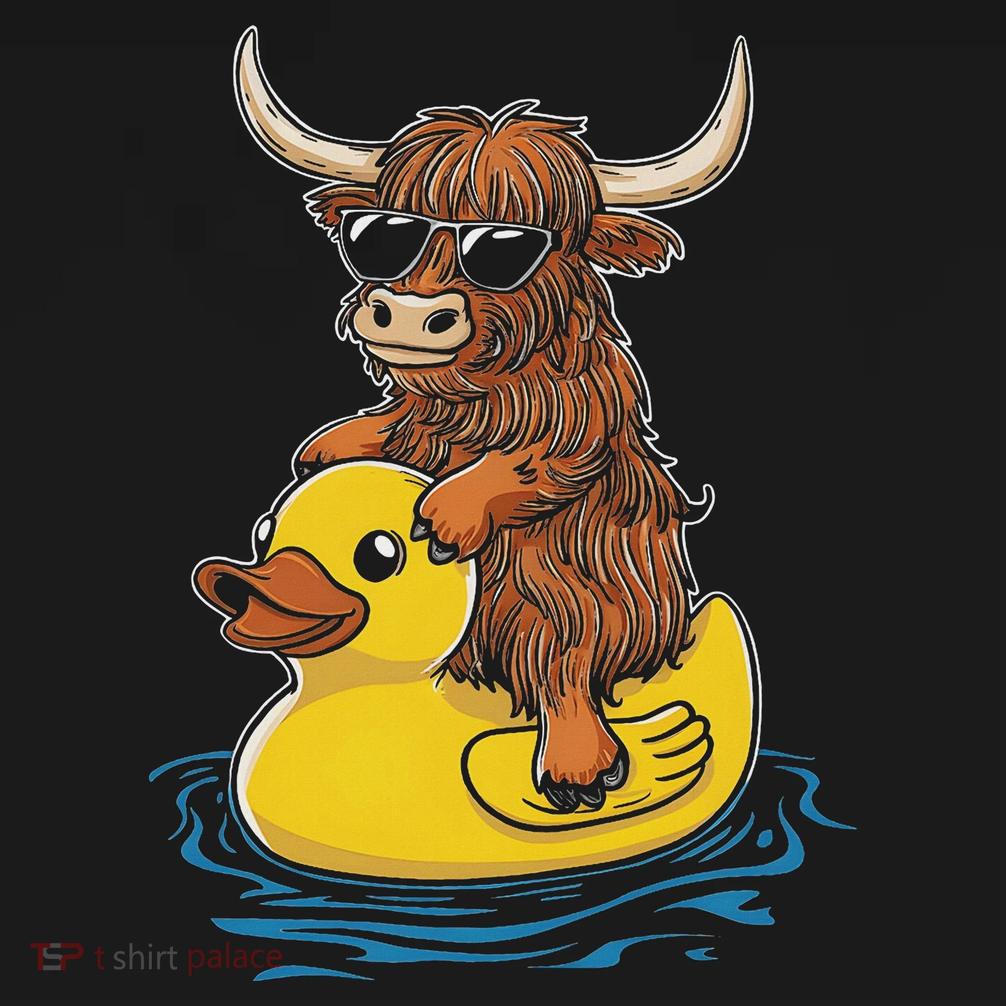 Cute Highland Cow Duck Pool Float Summer Vibes Swimming Button