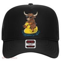 Cute Highland Cow Duck Pool Float Summer Vibes Swimming Hat thumb 0