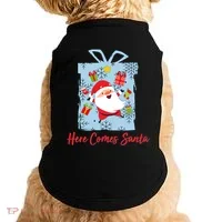 Christmas Here Comes Santa Gift Box Doggie Tank thumb 0