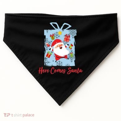 Christmas Here Comes Santa Gift Box USA-Made Doggie Bandana