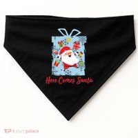Christmas Here Comes Santa Gift Box USA-Made Doggie Bandana thumb 0