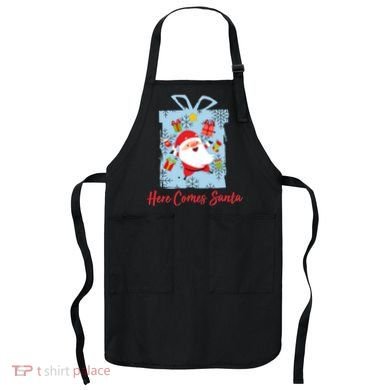 Christmas Here Comes Santa Gift Box Apron