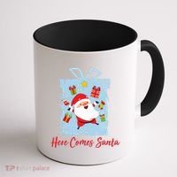 Christmas Here Comes Santa Gift Box Coffee Mug thumb 1