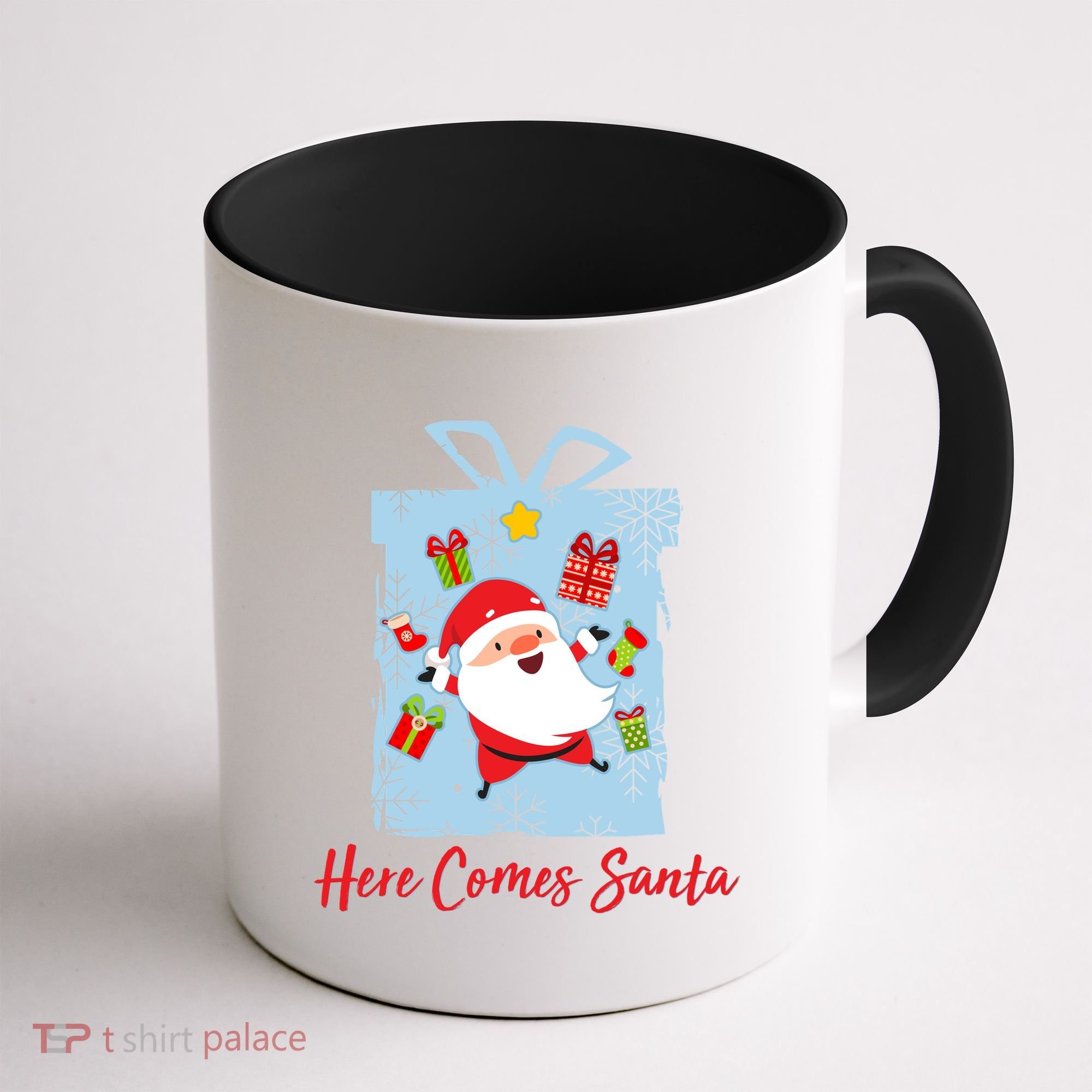 Christmas Here Comes Santa Gift Box Coffee Mug