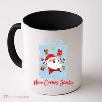 Christmas Here Comes Santa Gift Box Coffee Mug thumb 0