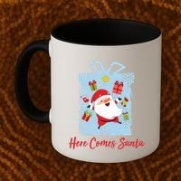 Christmas Here Comes Santa Gift Box Coffee Mug thumb 2