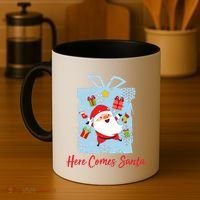 Christmas Here Comes Santa Gift Box Coffee Mug thumb 4