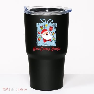 Christmas Here Comes Santa Gift Box Tumbler