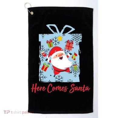Christmas Here Comes Santa Gift Box Golf Towel