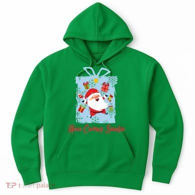 Christmas Here Comes Santa Gift Box Hoodie