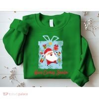 Christmas Here Comes Santa Gift Box Sweatshirt thumb 2
