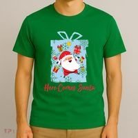 Christmas Here Comes Santa Gift Box T-Shirt thumb 3