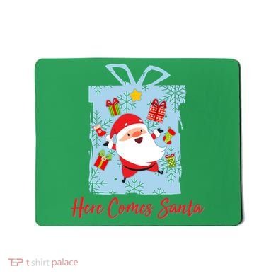 Christmas Here Comes Santa Gift Box Mousepad