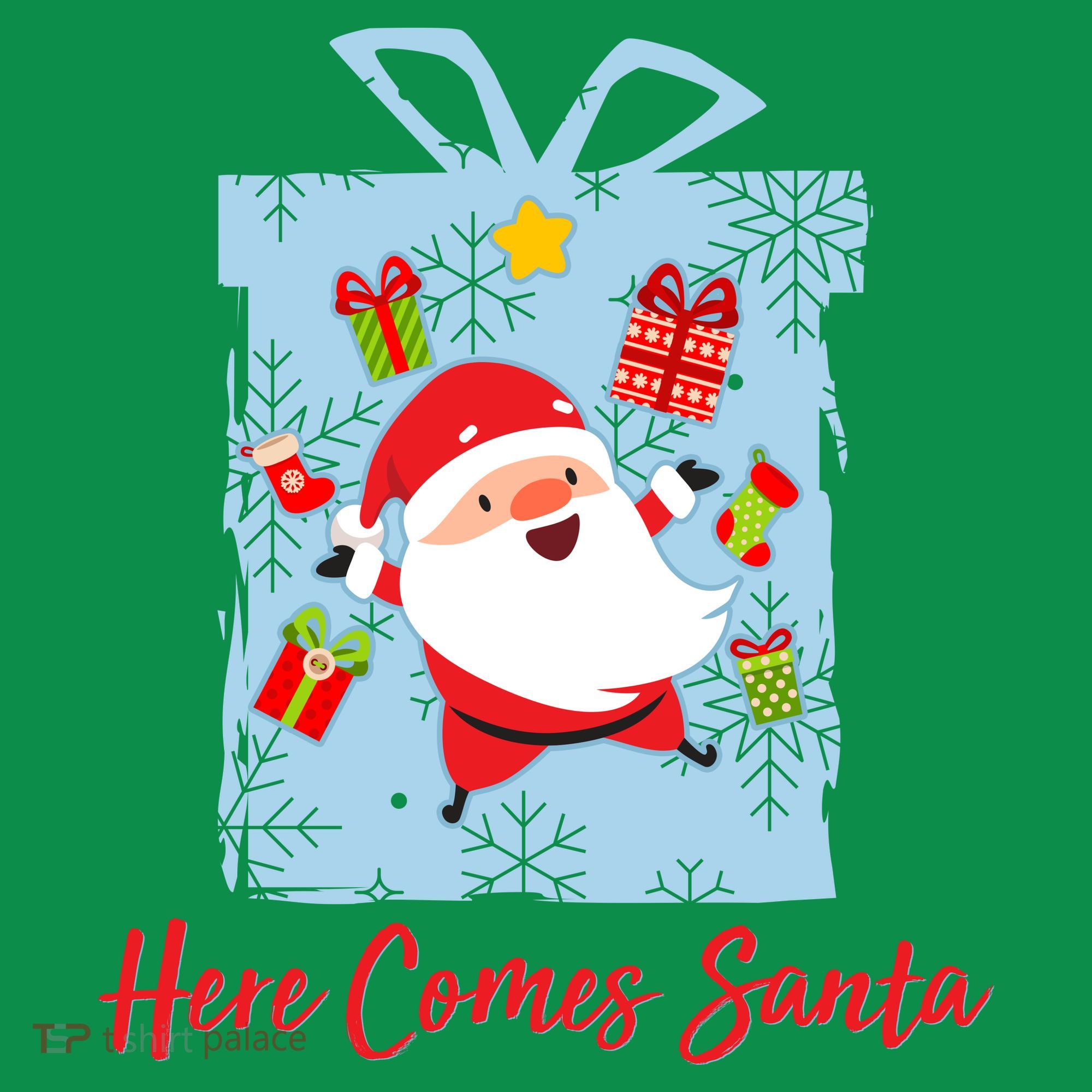 Christmas Here Comes Santa Gift Box Mousepad
