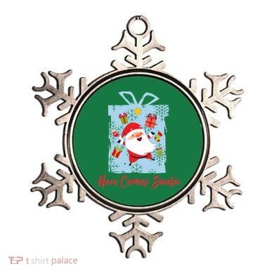 Christmas Here Comes Santa Gift Box Ornament